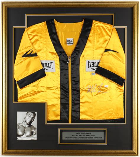 Mike Tyson Signed Custom Framed Everlast Professional Boxing Robe