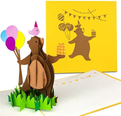 papercrush Pop Up Karte Kindergeburtstag 3D Geburtstagskarte für