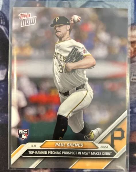 PAUL SKENES Carta 2024 MLB TOPPS NOW 179 DEBUTTO RC Pirates EUR 15