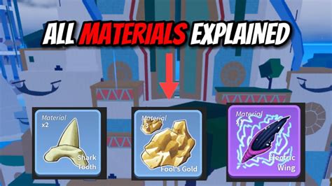 All Materials Explained In Blox Fruits Update 20 Youtube