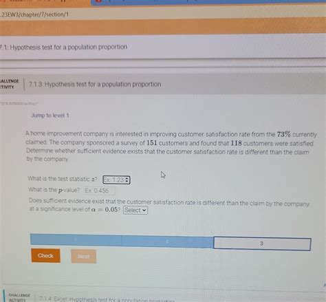 Solved 7 1 Hypothesis Test For A Population Proportion Chegg