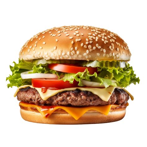 Classic Cheeseburger Isolated On Transparent Background 44813728 Png