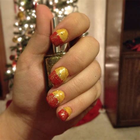 Kansas City Chiefs nail art | Nail designs, Sports nail art, Football ...