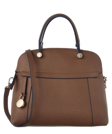 Furla Piper Medium Leather Dome Bag In Brown Modesens Bags