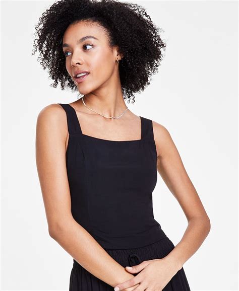 Bar Iii Womens Square Neck Tank Top Created For Macys Macys