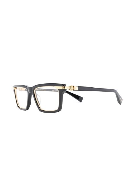 Balmain Eyewear Square Frame Optical Glasses Farfetch