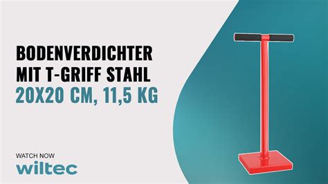 Bodenverdichter Kg Aus Stahl Mit X Cm Grundplatte Und T Griff