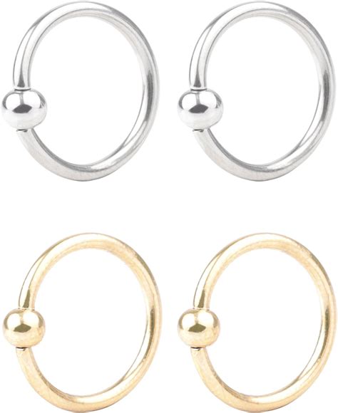 Amazon G Stainless Steel Captive Bead Ring Cbr Hoop Helix Tragus