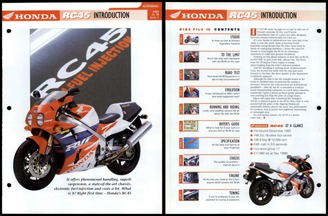 Honda RC45 Introduction Essential Superbike Data File Page