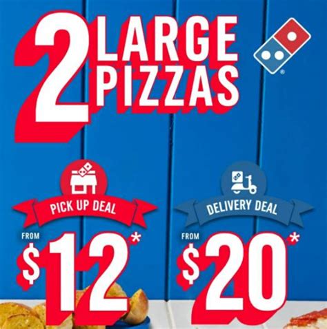 Deal Dominos 2 Value Pizzas For 12 Pickup Or 20 Delivered 2