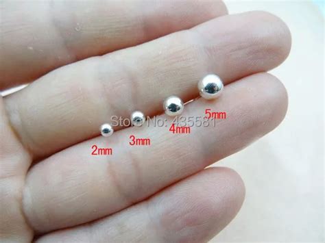 Wholesale 100 Real 925 Sterling Silver High Polish Paris Ball Stud