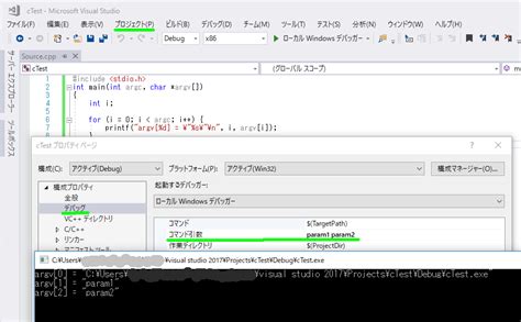 C言語 コマンドライン引数の入力ができない