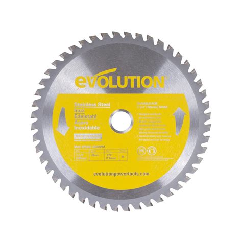 Evolution Power Tools 7-1/4 in. 48-Teeth Stainless-Steel Cutting Saw ...