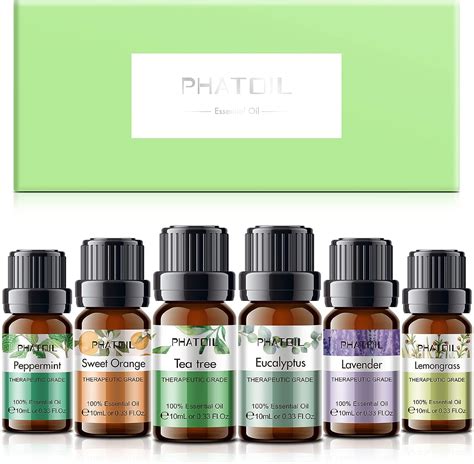 Phatoil Essential Oils Set Pure Aromatherapy Oils T Set 6 Pack