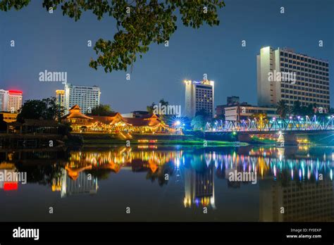 Night View Chiang Mai Citychiangmaithailand Stock Photo Alamy