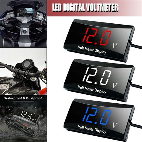 12V DC Voltage Gauge Digital Automotive Car Voltage Gauge LED Display