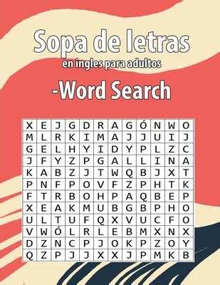 Sopa De Letras En Ingles Para Adultos Word Search Enriquecer Tu