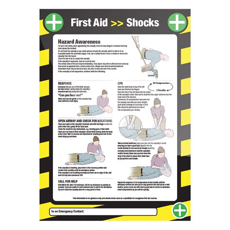 590 X 420mm Electric Shock First Aid Poster System Q Ltd