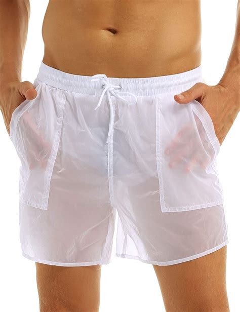 Freebily Men S Sexy Lingerie Silk Frilly Satin Boxer Shorts Briefs