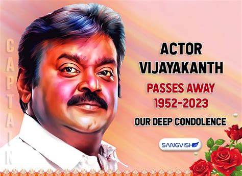 Death - Obituary News : "Deeply saddened by the passing of Vijayakanth ...