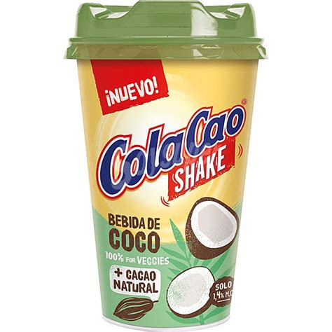 Cola Cao Bebida Shake De Coco Y Cacao Natural 100 Vaso 200 Ml