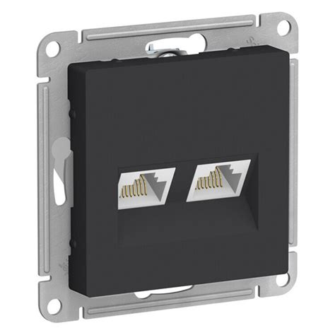 Розетка компьютерная двойная RJ45+RJ45 (категория 5e) ATLAS DESIGN ...