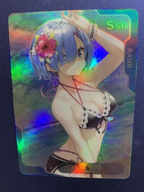 REM REZERO SWIMSUIT Life Senpai Goddess Haven Waifu Card Girl Holo