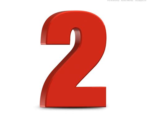 Red 3d Numbers Set Psdgraphics