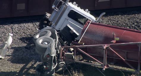 1 Dead After Truck Train Collide In Justin