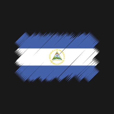 Nicaragua Flag Brush Vector National Flag 11246592 Vector Art At Vecteezy