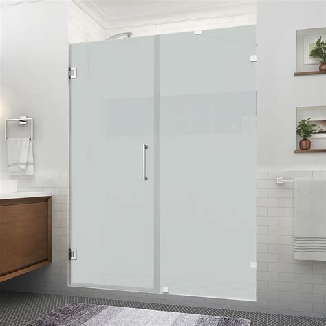 Aston Nautis Xl 63 25 64 25 W X 80 H Hinged Frameless Shower Door