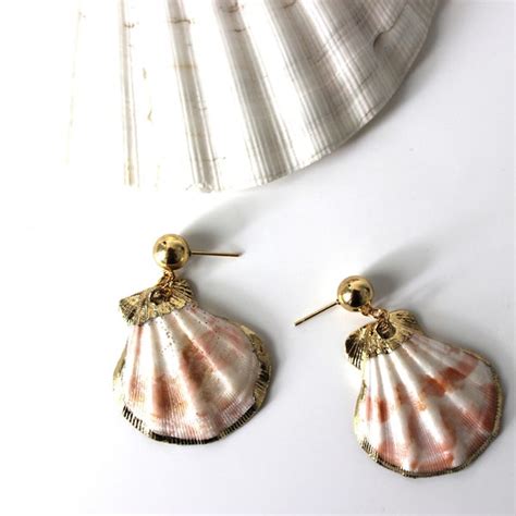 shell earrings etsy