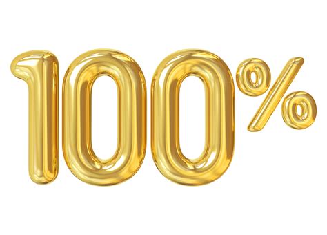 número 100 por cento de luxo dourado 11297696 PNG