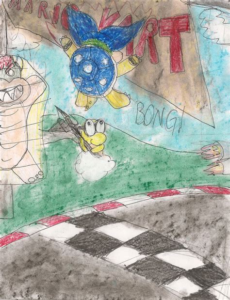 Mario Kart 8: Ludwig hits the sign by kingofthedededes73 on DeviantArt