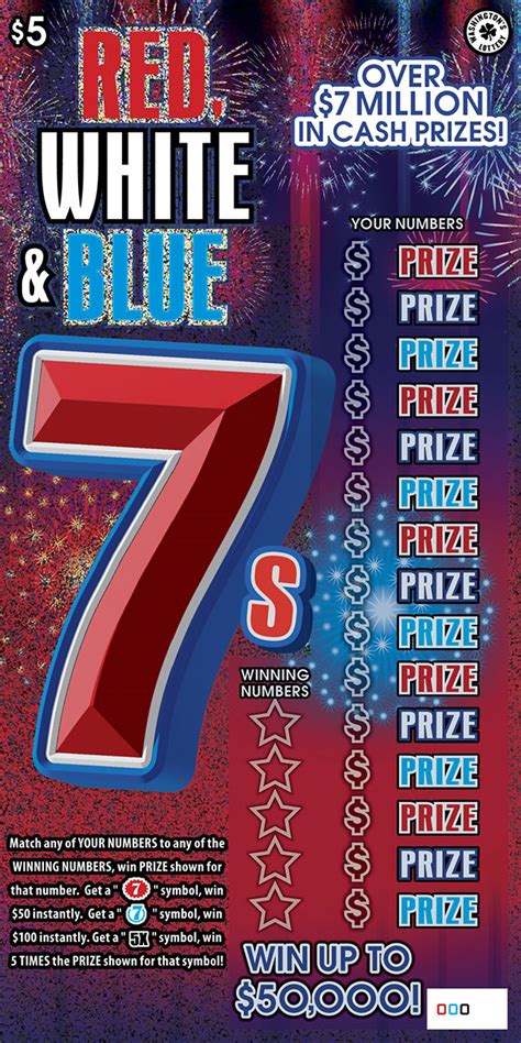 Washington Lottery Red White And Blue 7s 1836 Washington Lottery