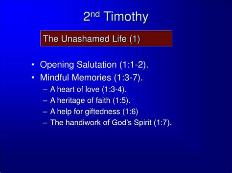 Ppt The Second Epistle To Timothy Powerpoint Presentation Free Download Id1220137