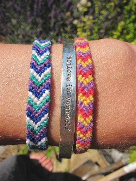 Calico Chevron Friendship Bracelets