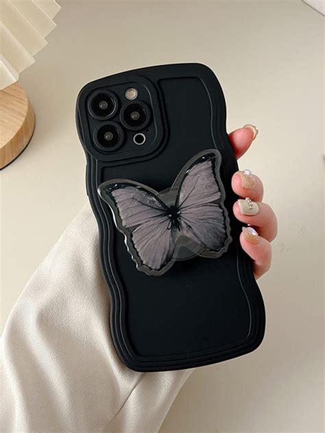 Black Collar Tpu Butterfly Phone Cases Embellished Cell Phones