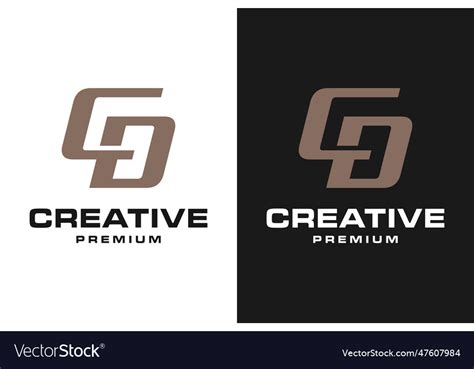 Cd monogram logo template Royalty Free Vector Image