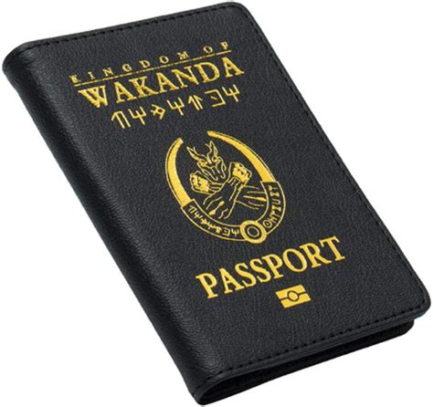 Passport Cover Kingdom Of Wakanda Printed Passport Holder Leatherette Black Panther