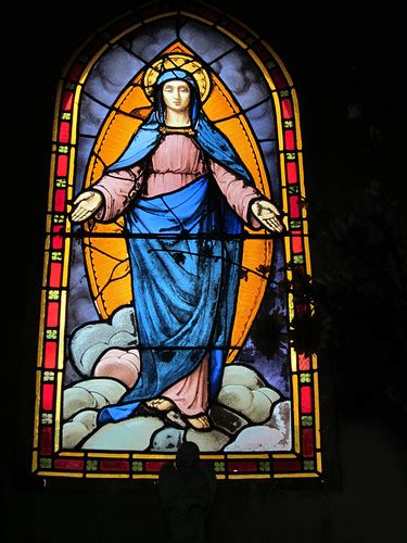 Virgin Mary Among The Clouds Stained Glass Window Flickr