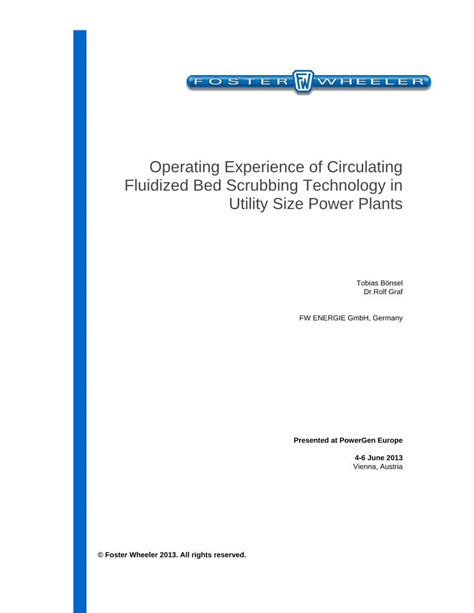 PDF Operating Experience Of Circulating Fluidized Bed Cdn