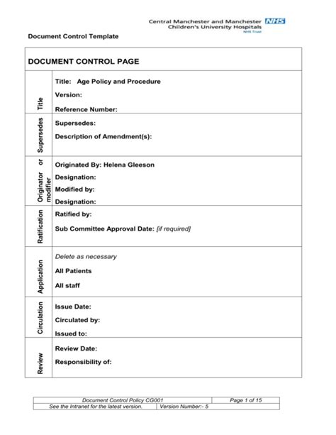 Cmft Age Policy Central Manchester University Hospitals