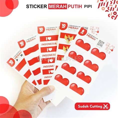 Sticker Pipi Hut Ri Bendera Merah Putih Sticker Kemerdekaan Desain