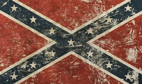 Old Grunge American Us Confederate Flag Stock Illustration