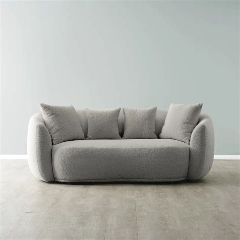 Everett Sea Grey Boucle Seater Sofa