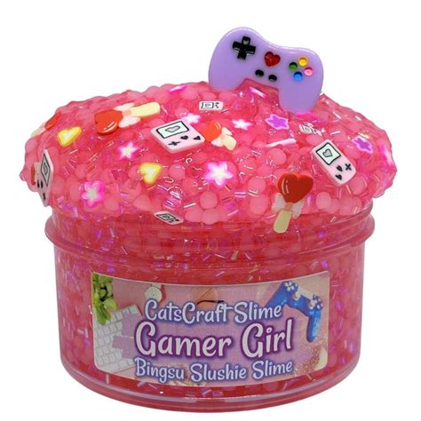 Bingsu Slushie Slime Gamer Girl SCENTED Pink Crystal Clear Bingsu And