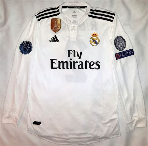 Real Madrid Home Football Shirt 2018 2019 Sponsored By Emirates