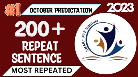 Pte Repeat Sentence October Predictation Most Repeated