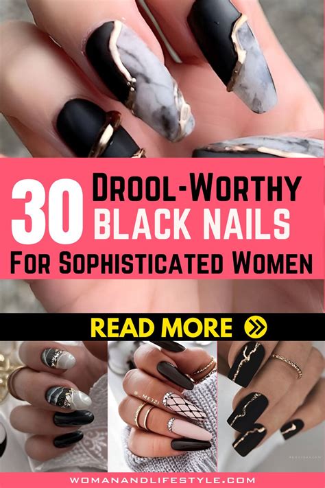 30 Drool Worthy Black Acrylic Nails For Sophisticated Women Woman And Lifestyle